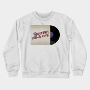 RETRO VINYL BRITISH POP ROCK Crewneck Sweatshirt